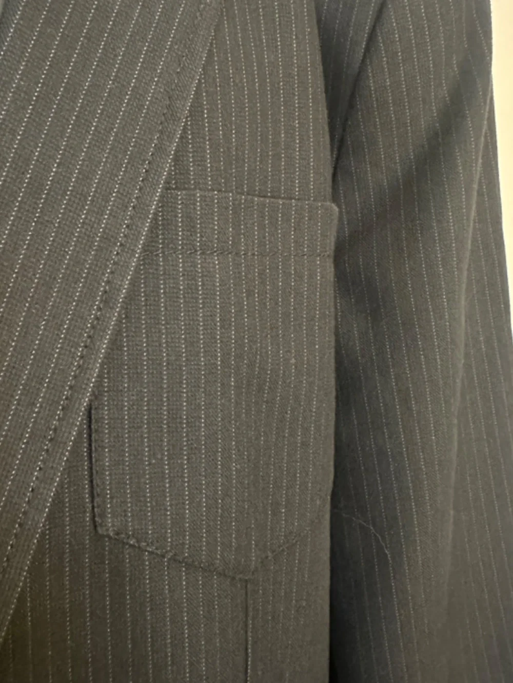 Juicy Couture Pinstripe Blazer 44 Gently worn 55% cotton/44% wool/1% polyester